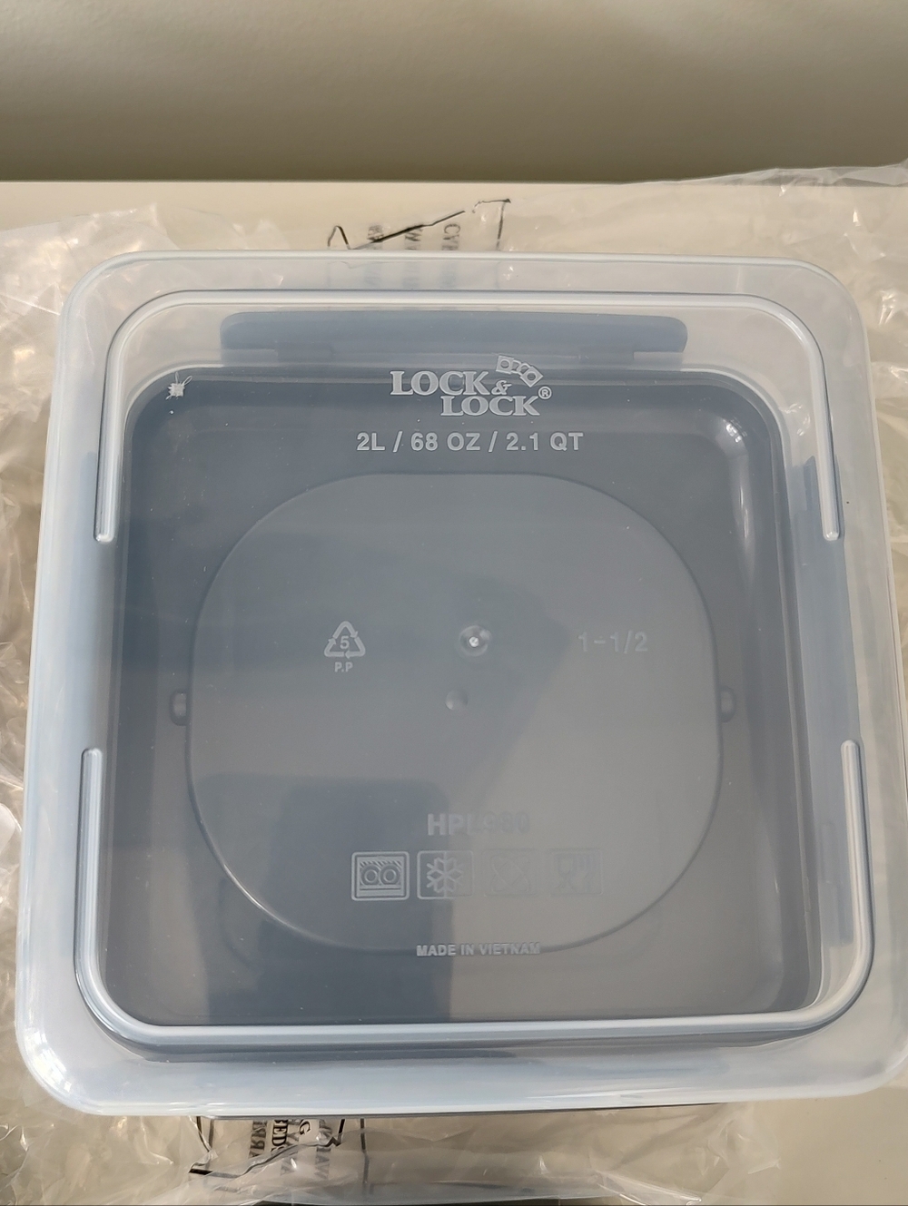LocknLock Food Storage Nesting Set Gray Four Pieces Square NEW - Picture 11 of 12